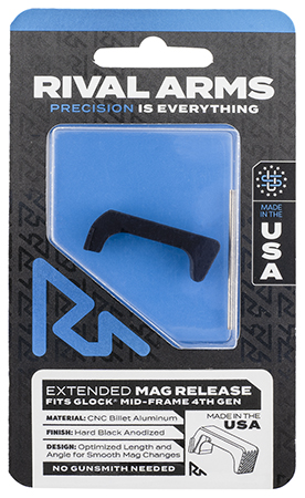 [788130029688] Rival Arms RA72G002A Magazine Release  Glock Gen4 Extended Hard Black Anodized Aluminum