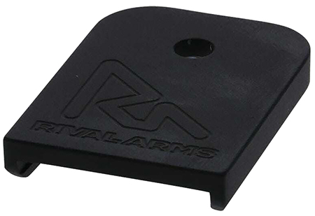 [788130028544] Rival Arms RA70G001A Mag Baseplate  9mm Luger/40 S&W/357 Sig, Compatible w/Glock (except 36/42/43/48), Black Aluminum