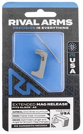 [788130030356] Rival Arms RA72S001D Magazine Release  Extended Dark Gray Aluminum for Sig P320