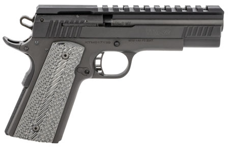 [4806015567905] Rock Island 56790 XT Magnum Pro 22 Mag 14+1 5" All Black Pakerized Bull w/Accessory Rail Barrel  &  Serrated Slide, Steel Frame w/Beavertail Black G10 Grip