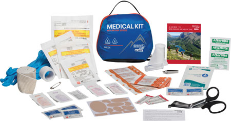 [707708010019] Adventure Medical Kits 01001001 Mountain Hiker Medical Kit Treats Injuries/Illnesses Water Resistant Blue