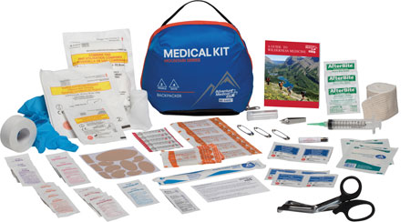 [707708010033] Adventure Medical Kits 01001003 Mountain Backpacker Medical Kit Treats Injuries/Illnesses Water Resistant Blue