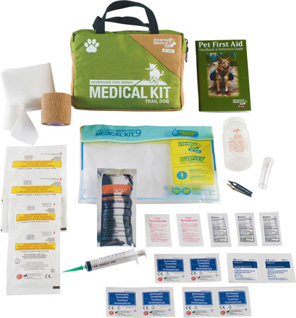 [707708050152] Adventure Medical Kits 01350115 Adventure Trail Dog Medical Kit Treats Injuries Green