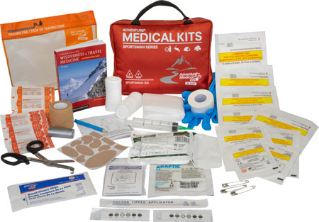 [707708303005] Adventure Medical Kits 01050300 Sportsman 300 Medical Kit Treats Injuries/Illnesses Waterproof Red
