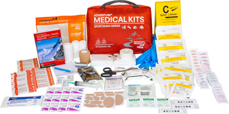[707708304002] Adventure Medical Kits 01050400 Sportsman 400 Medical Kit Treats Injuries/Illnesses Waterproof Red