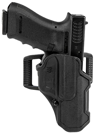 [604544647990] Blackhawk 410700BKR T-Series L2C Non-Light Bearing OWB Black Polymer Belt Slide Compatible w/Glock 17/22/31/34/41/47  Right Hand