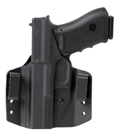 [604544648775] Uncle Mike's 54CCW67BGR CCW Holster OWB Black Boltaron Belt Slide Compatible w/Glock 42 Right Hand