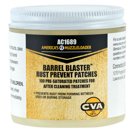 [043125116898] CVA AC1689 Barrel Blaster PreLubed Patches Against Rust and Corrosion Jar
