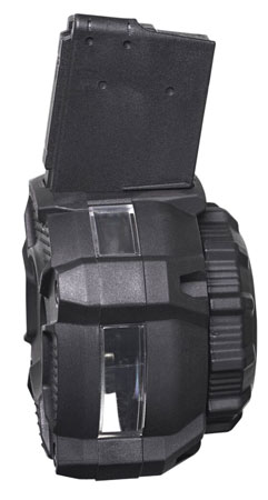 [708279014772] ProMag DRMA24 Standard  65rd Drum w/ Capacity Window 223 Rem/5.56x45mm Fits AR-15 Black DuPont Zytel Polymer