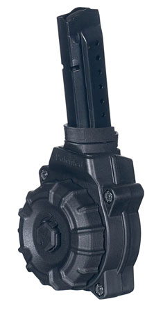 [708279014727] ProMag DRMA27 Standard  30rd Drum 9mm Luger Compatible w/ Glock 17/19 Black DuPont Zytel Polymer