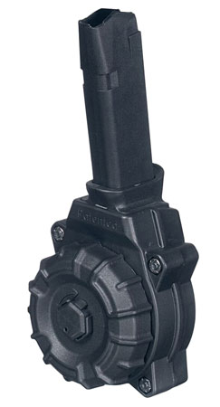 [708279014857] ProMag DRMA35 Standard  30rd Drum 9mm Luger Compatible w/ Glock 43X/48 Black DuPont Zytel Polymer
