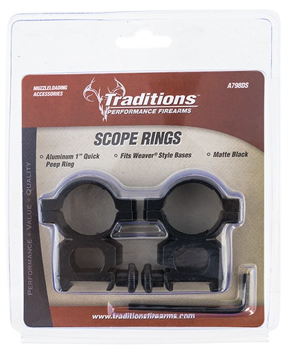 [040589002163] Traditions A798DS Quick Peep  Matte Black 1"