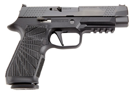 [810025503390] Wilson Combat SIGWCP320F9BATS P320  9mm Luger 17+1 4.70" Black Steel Barrel, Black DLC Serrated Stainless Steel Slide, Black Polymer Frame w/Picatinny Rail, Straight Trigger, Black Polymer Grip