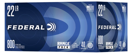 [604544668933] Federal 729B800 Champion Training Range Pack 22LR 40gr Lead Round Nose 800 Per Box/4 Case *Bulk