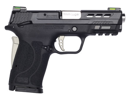 [022188884029] Smith  &  Wesson 13225 Performance Center M & P Shield EZ M2.0 9mm Luger 3.80" 8+1 Matte Black Black Armornite Stainless Steel Ported Slide Black Polymer Grip Sliver Colored Accents