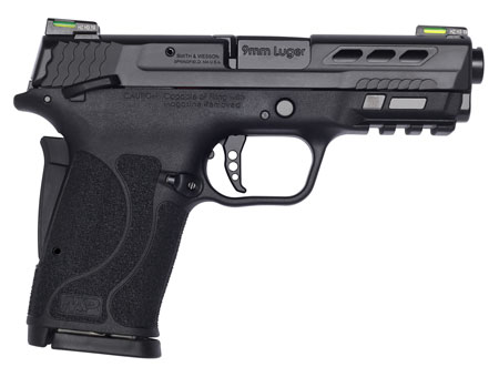 [022188883879] Smith  &  Wesson 13223 Performance Center M & P Shield EZ M2.0 9mm Luger 3.83" 8+1 Matte Black Black Armornite Stainless Steel Ported Slide Black Polymer Grip