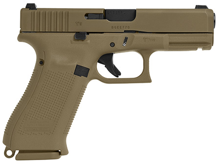 [764503026911] Glock PX1950703 G19X Compact Crossover 9mm Luger 4.02" 17+1 Bronze Nitron Frame Finish with Coyote nPVD Steel Slide, Rough Texture Interchangeable Backstraps Grip  &  Glock Night Sights