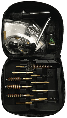 [893791002236] Clenzoil 2236 Field  &  Range Tactical Cleaning Kit Pistol/Rifle 17 Pieces Black
