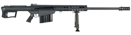 [810021510064] Barrett 18059 M107A1  50 BMG 29" 10+1 Black Cerakote Black Fixed w/Sorbothane Recoil Pad Stock Black Polymer Grip