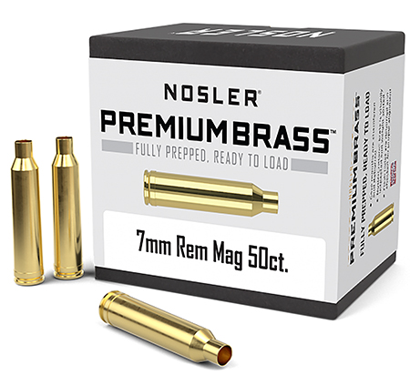 [054041101851] Nosler 10185 Premium Brass Unprimed Cases 7mmRemMag Rifle Brass 50/Box