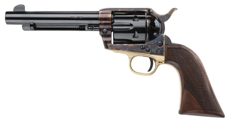 [641996211409] Pietta HF45ALC512NMCW 1873 Great Western II Alchimista II 45 Colt (Long Colt) 6rd 5.50" Blued Steel Barrel  &  Cylinder, Color Case Hardened Steel Frame, Checkered Walnut Army Grip, Exposed Hammer