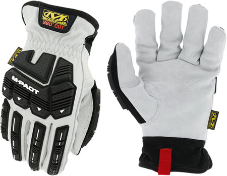 [781513646304] Mechanix Wear LDMPHDX000 M-Pact HD Driver F8-360 White DuraHide Leather Small Elastic