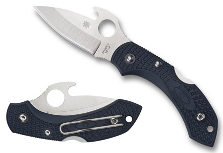 [716104013333] Spyderco C28PGYW2 Dragonfly 2  2.28" Folding Drop Point Plain VG-10 SS Blade Gray Bi-Directional Texturing FRN Handle Includes Pocket Clip