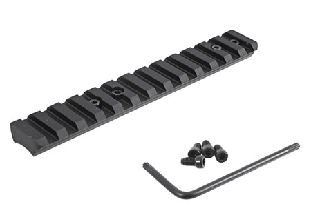 [736676906741] Ruger 90674 Picatinny Rail  Black Anodized Aluminum Fits Ruger American Rimfire 0 MOA