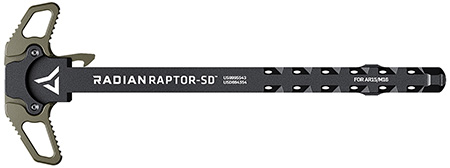 [817093023591] Radian Weapons R0376 Raptor SD Ambi Charging Handle, Radian OD, Gas Ported Shaft, Fits Mil-Spec AR-15/M16 Platform