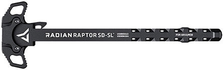 [817093022112] Radian Weapons R0278 Raptor SD-SL Ambi Charging Handle, Black, Slim Line Handles, Gas Ported Shaft, Fits Mil-Spec AR-15/M16 Platform