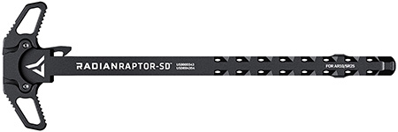 [817093020507] Radian Weapons R0012 Raptor SD Ambi Charging Handle, Black, Gas Ported Shaft, Fits Mil-Spec AR-10/SR-25 Platform
