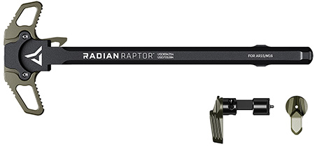 [817093027537] Radian Weapons R0665 Raptor  Charging Handle  &  45/90 Talon Safety, Radian OD, Ambi Controls, Fits Mil-Spec AR-15/M16 Platform