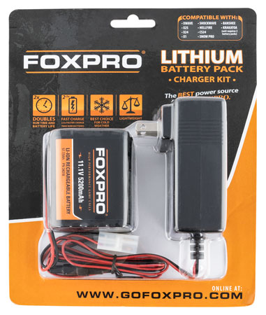 [831621003220] Foxpro LITHCHG Lithium Battery Kit  Black 11.1 Volt 5,200 mAh Compatible with FoxPro Shockwave/Banshee