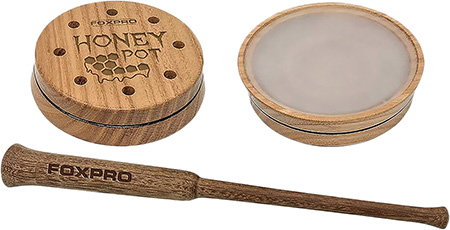 [831621007495] Foxpro HPCRYSTAL Honey Pot  Friction Call Turkey Sounds Attracts Turkeys Natural Honey Locust Wood/Crystal