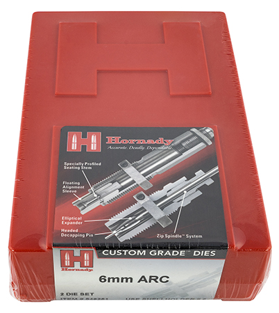 [090255562514] Hornady 546251 Custom Grade Series III 2 Die Set for 6mm ARC Includes Sizing Seater