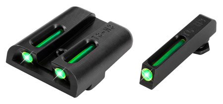 [788130080788] TruGlo TG131ST1 TFO  Green/Tritium/Fiber Optic Front Sight-Green/Tritium/Fiber Optic Rear Sight Sig Sauer P-Series #8 Front/#8 Rear
