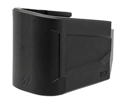 [793811763348] Strike Industries EMPG19 Enhanced Magazine Plate  +5, 9mm Luger, Compatible w/Glock 19, Black Polymer