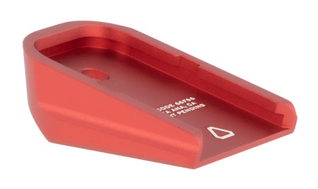 [793811763263] Strike Industries GALBPRED Base Plate  Compatible w/Glock Except 20/21/26/27/33/39, Red Aluminum