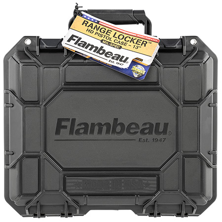 [071617098841] Flambeau 1312SN Range Locker HD Pistol Case Black Polymer Holds Full Size/Multiple Compact Handguns