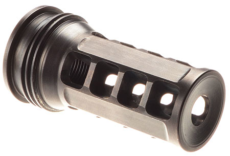 [706433762927] Huxwrx 1646 QD ELR Muzzle Brake Black with 5/8"-24 tpi Threads  &   2.30" OAL for 338 Cal AR-Platform