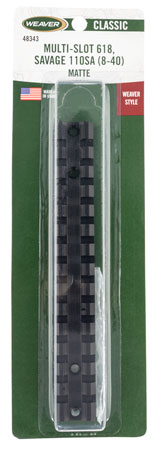 [604544647747] Weaver Mounts 48343 Multi-Slot Base 618 Black Savage 110 Short Action