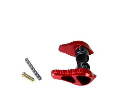 [816397022972] TIMBER CREEK OUTDOOR INC AMBISSR Safety Selector 45/90 Degree AR Platform Red Anodized Aluminum Ambidextrous