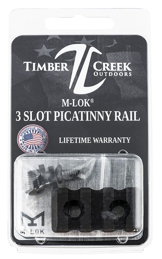 [816397025676] Timber Creek Outdoors M3SPRBL M-LOK 3 Slot Picatinny Rail  Black Anodized