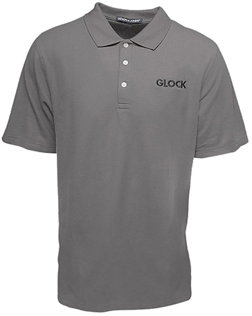 [764503045486] Glock AP95874 Classic Polo  Gray Cotton Short Sleeve Small
