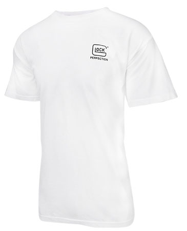 [764503042690] Glock AA75106 Carry With Confidence  White Cotton Short Sleeve Small