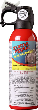 [722031414471] Counter Assault 15067034 Bear Spray  Capsaicin Range 32 ft-7 Seconds 10.20 oz