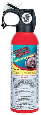 [722031414433] Counter Assault 15067035 Bear Spray  Capsaicin Range 32 ft-7 Seconds 10.20 oz Includes Holster