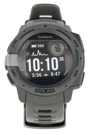 [753759258757] Garmin 0100229310 Instinct  Fitness Tracker Graphite 45mm Solar Compatible With iPhone/Android Bluetooth/ANT+ GPS Yes