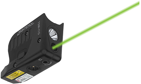 [017398807654] Nightstick TSM11G Tactical Weapon-Mounted Light w/Green Laser Black Polymer Compatible w/ Glock 42/43/43X/48, 150 Lumens White LED Bulb/Green Laser, 104 Meters Beam, Trigger Guard Mount