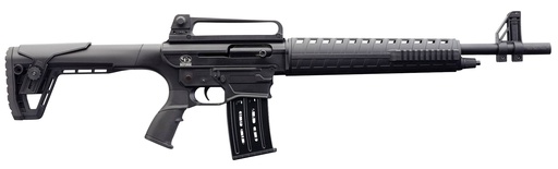 [8053800940955] Charles Daly 930190 AR-12S  Semi-Auto 12 Gauge 5+1 3" 18.50" Blued Barrel Black Anodized Rec Black Fixed with Adjustable Comb Stock Right Hand